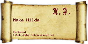 Maka Hilda névjegykártya